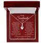 Soulmate Necklace Gift for Her Pendant with Message Card