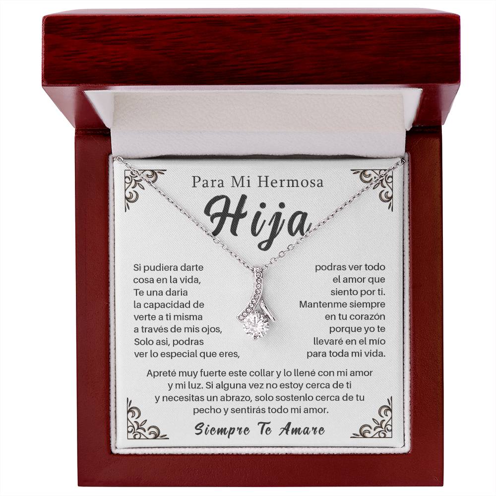 Collar Para Hija con Mensaje de Amor – Siempre Te Amaré