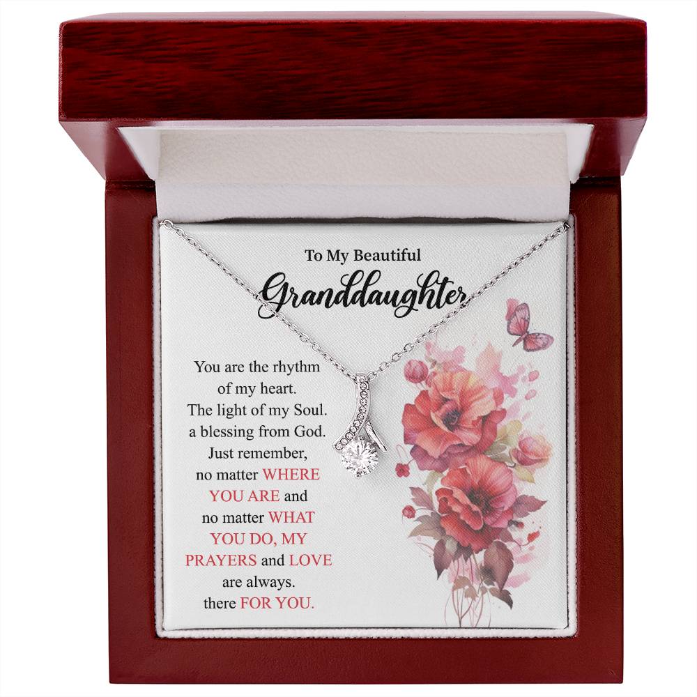 Granddaughter Necklace Gift – Blessing from God Message Box