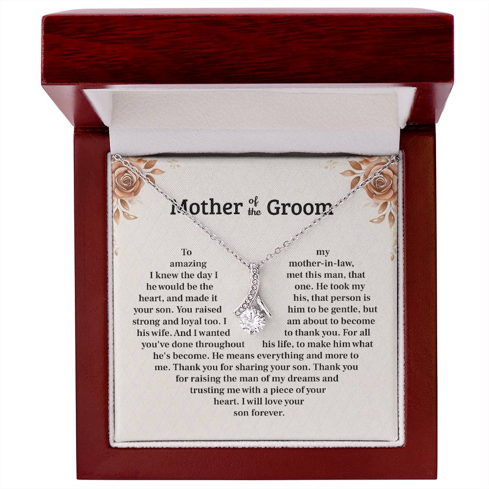 Mother of the Groom Wedding Necklace Gift Box