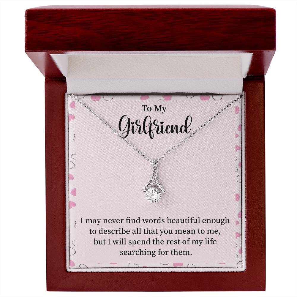 Romantic Girlfriend Necklace Gift with Message Card