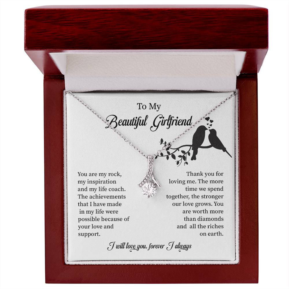 Emotional Girlfriend Necklace Gift with Message Card