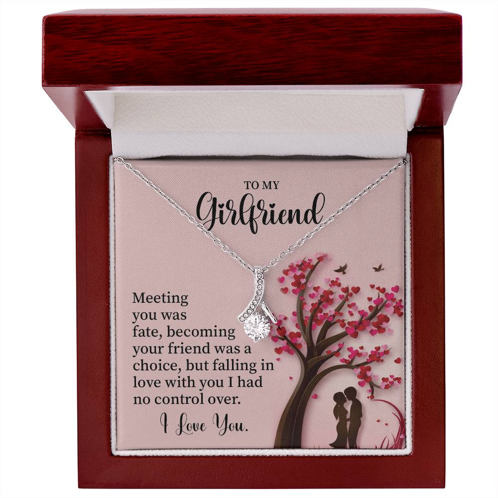 Girlfriend Necklace Romantic Gift with Message Card