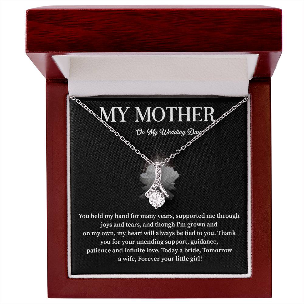 Wedding Day Gift for Mom from Bride – Heartfelt Necklace with Message Card