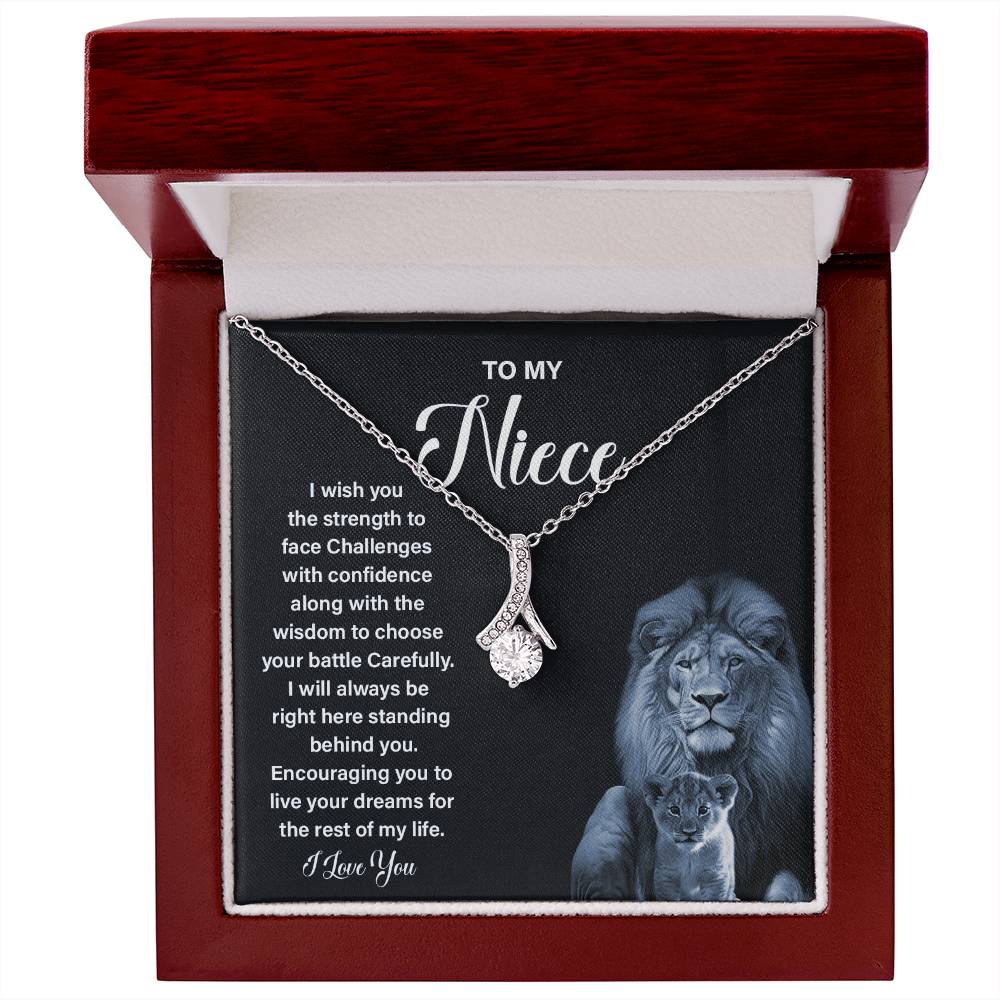To My Niece Necklace Gift With Meaningful Message Card