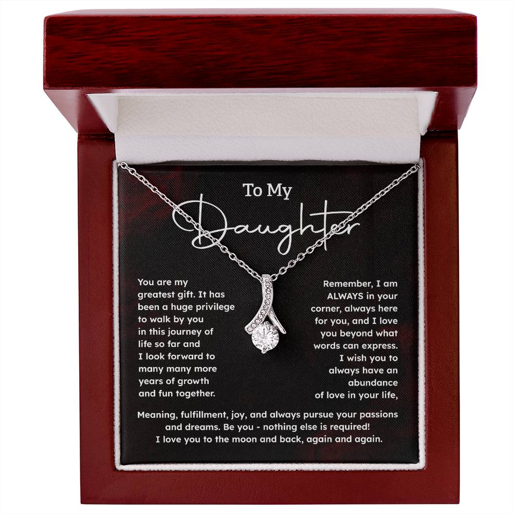 To My Daughter Necklace Gift – Love You Always Message