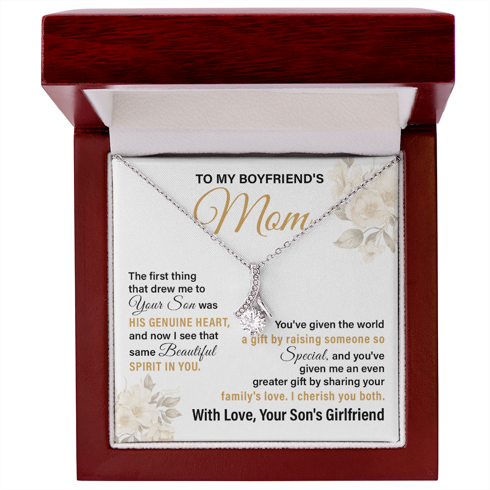 To My Boyfriend's Mom – Appreciation Gift for Future Mother-in-Law Necklace Gift from Girlfriend