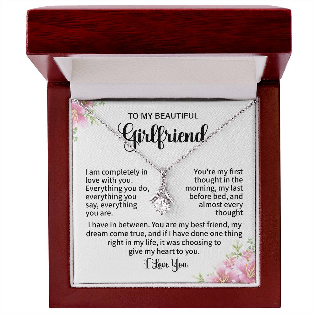 Romantic Girlfriend Necklace Gift with Message Card