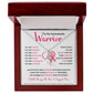 To My Unbreakable Warrior Necklace Gift with Inspirational Card