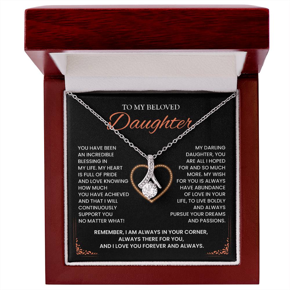 Beloved Daughter Necklace Gift – Forever Love Card