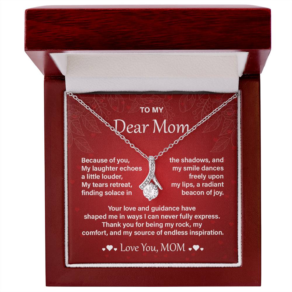 Mother Necklace Gift from Daughter Message Card