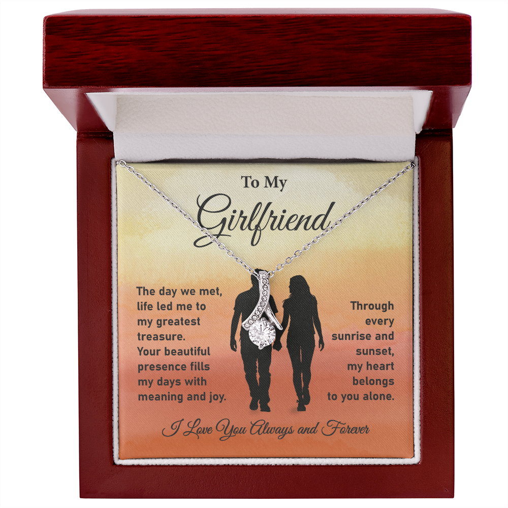 Girlfriend Necklace Gift with Message Card for Her