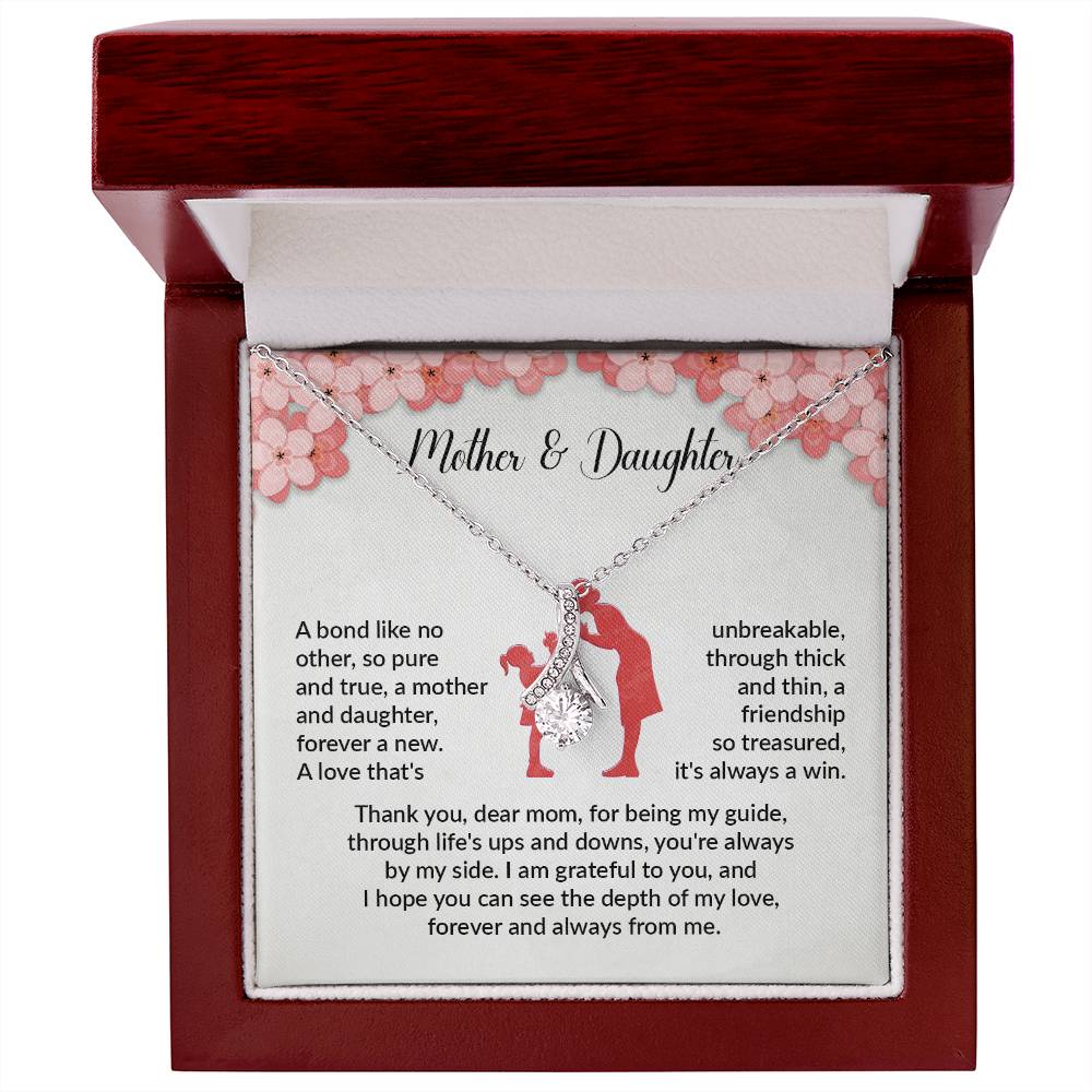 Thank You Dear Mom For Being My Life Guide Through Life Ups and Down Emotional Mothers Necklace for Mom From Daughter or Son