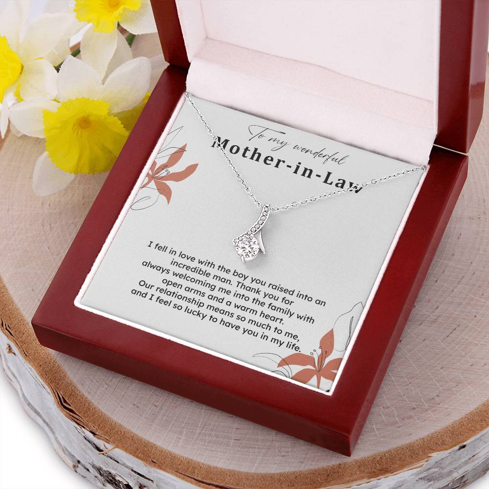 To My Wonderful Mother-in-law Necklace Mother-in-law Necklace Gift Thank You Gift For Mother-in-law Sentimental Mother-in-law Jewelry Jewelry For Mother-in-law Emotional Gift For Mother-in-law Meaningful Gift For Mother-in-law Mother Sentimental Jewelry