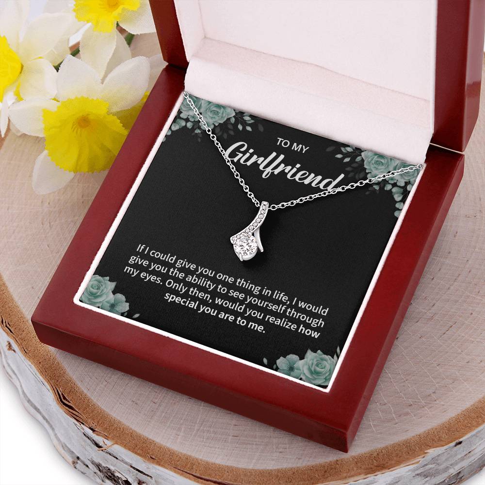 To My Girlfriend Necklace – Jewelry Gift with Message Card