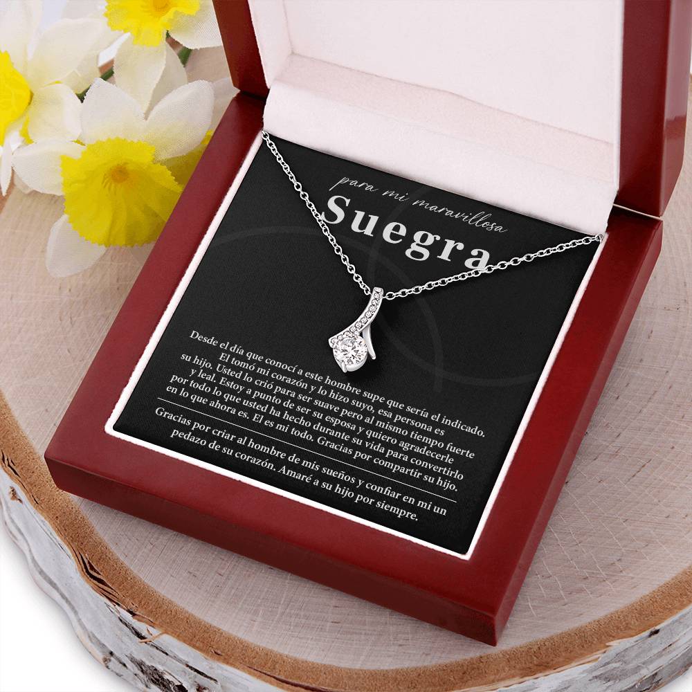 Collar Para Mi Maravillosa Suegra Regalo De Bodas Sincero De Su Hijo Regalo De Bodas Para Suegra Joyas Sentimentales Para Suegra Regalo Especial Para La Mamá Del Novio Regalo Significativo Para La Madre Del Novio Recuerdo Del Día De La Boda De La Suegra