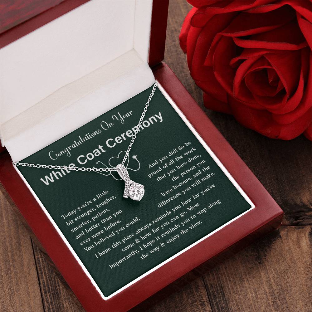 Congratulations On Your White Coat Ceremony Congratulations Necklace Stronger And Smarter Necklace Meaningful Gift For Graduates Motivational Jewelry Personal Growth Jewelry Best Wishes Necklace Enjoy The View Necklace