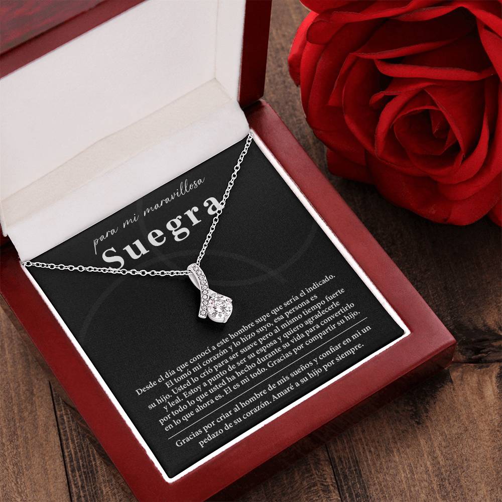 Collar Para Mi Maravillosa Suegra Regalo De Bodas Sincero De Su Hijo Regalo De Bodas Para Suegra Joyas Sentimentales Para Suegra Regalo Especial Para La Mamá Del Novio Regalo Significativo Para La Madre Del Novio Recuerdo Del Día De La Boda De La Suegra