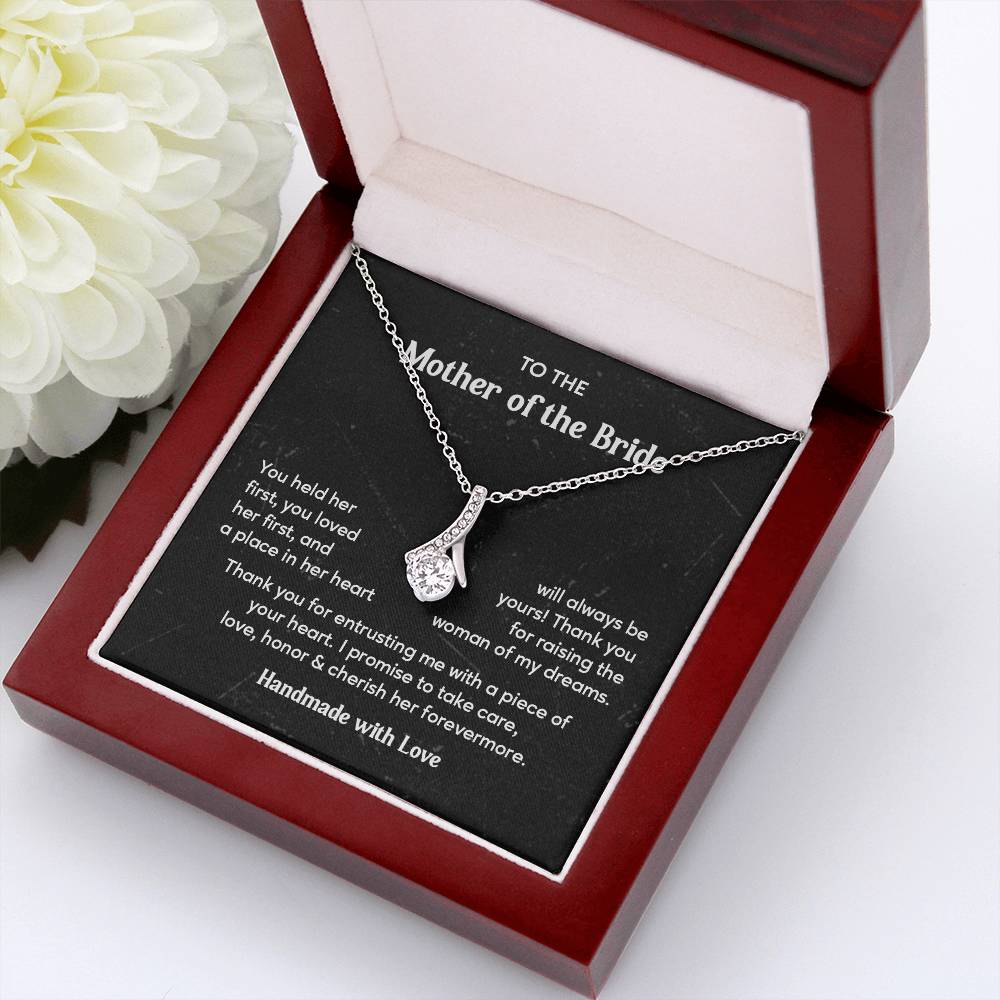 To The Mother Of The Bride Elegant Jewelry For Family Connection Thoughtful Necklace Loving Pendant With Message Elegant Pendant For A Mother’s Love Thank You Pendant Beautiful Necklace For A Special Connection Heartfelt Necklace For Her