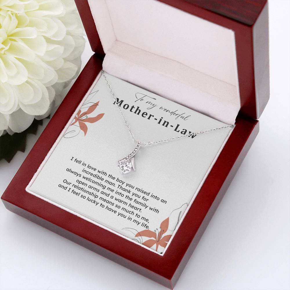 To My Wonderful Mother-in-law Necklace Mother-in-law Necklace Gift Thank You Gift For Mother-in-law Sentimental Mother-in-law Jewelry Jewelry For Mother-in-law Emotional Gift For Mother-in-law Meaningful Gift For Mother-in-law Mother Sentimental Jewelry