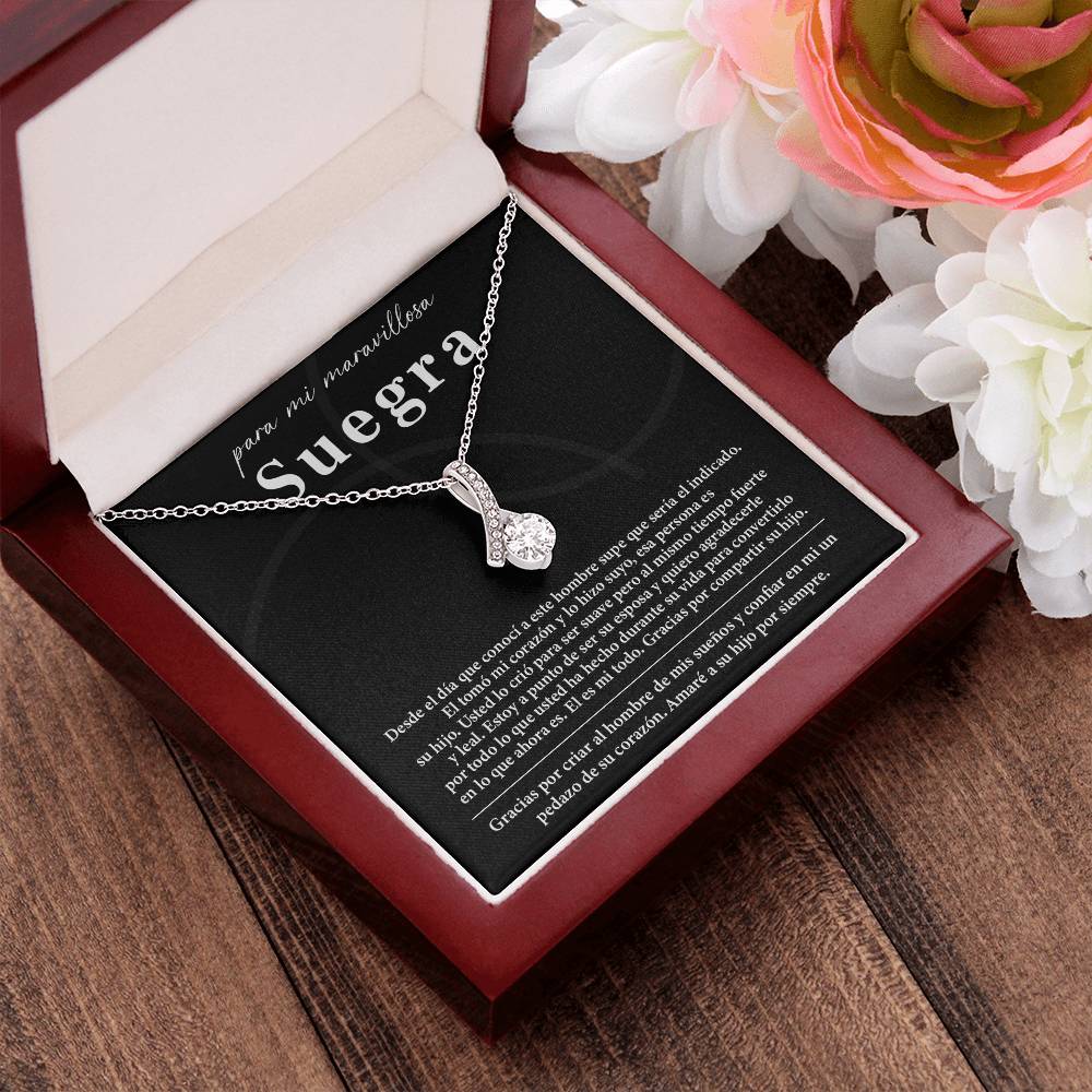 Collar Para Mi Maravillosa Suegra Regalo De Bodas Sincero De Su Hijo Regalo De Bodas Para Suegra Joyas Sentimentales Para Suegra Regalo Especial Para La Mamá Del Novio Regalo Significativo Para La Madre Del Novio Recuerdo Del Día De La Boda De La Suegra