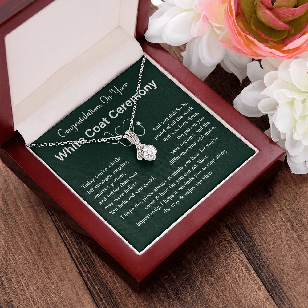 Congratulations On Your White Coat Ceremony Congratulations Necklace Stronger And Smarter Necklace Meaningful Gift For Graduates Motivational Jewelry Personal Growth Jewelry Best Wishes Necklace Enjoy The View Necklace