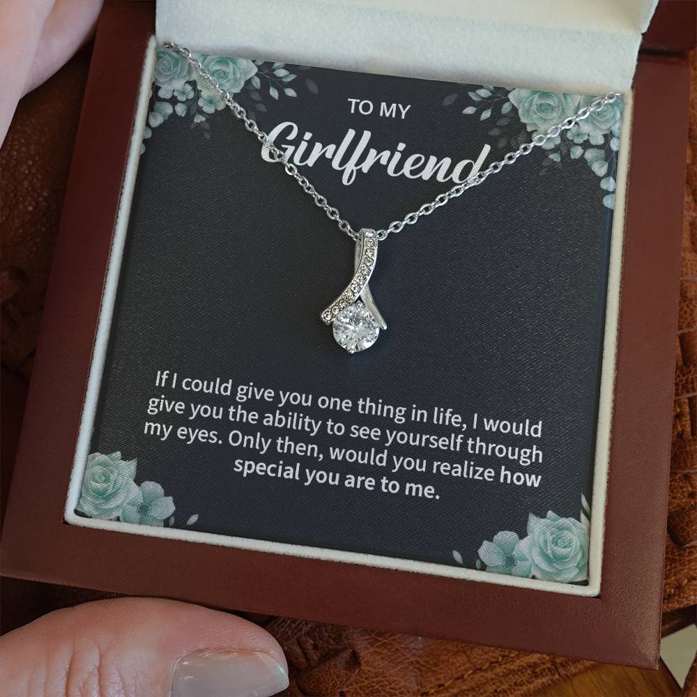 To My Girlfriend Necklace – Jewelry Gift with Message Card