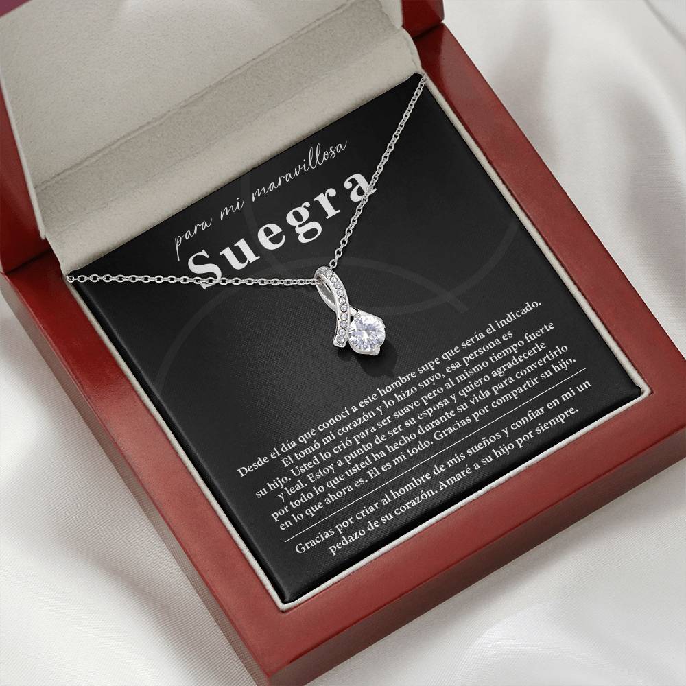 Collar Para Mi Maravillosa Suegra Regalo De Bodas Sincero De Su Hijo Regalo De Bodas Para Suegra Joyas Sentimentales Para Suegra Regalo Especial Para La Mamá Del Novio Regalo Significativo Para La Madre Del Novio Recuerdo Del Día De La Boda De La Suegra