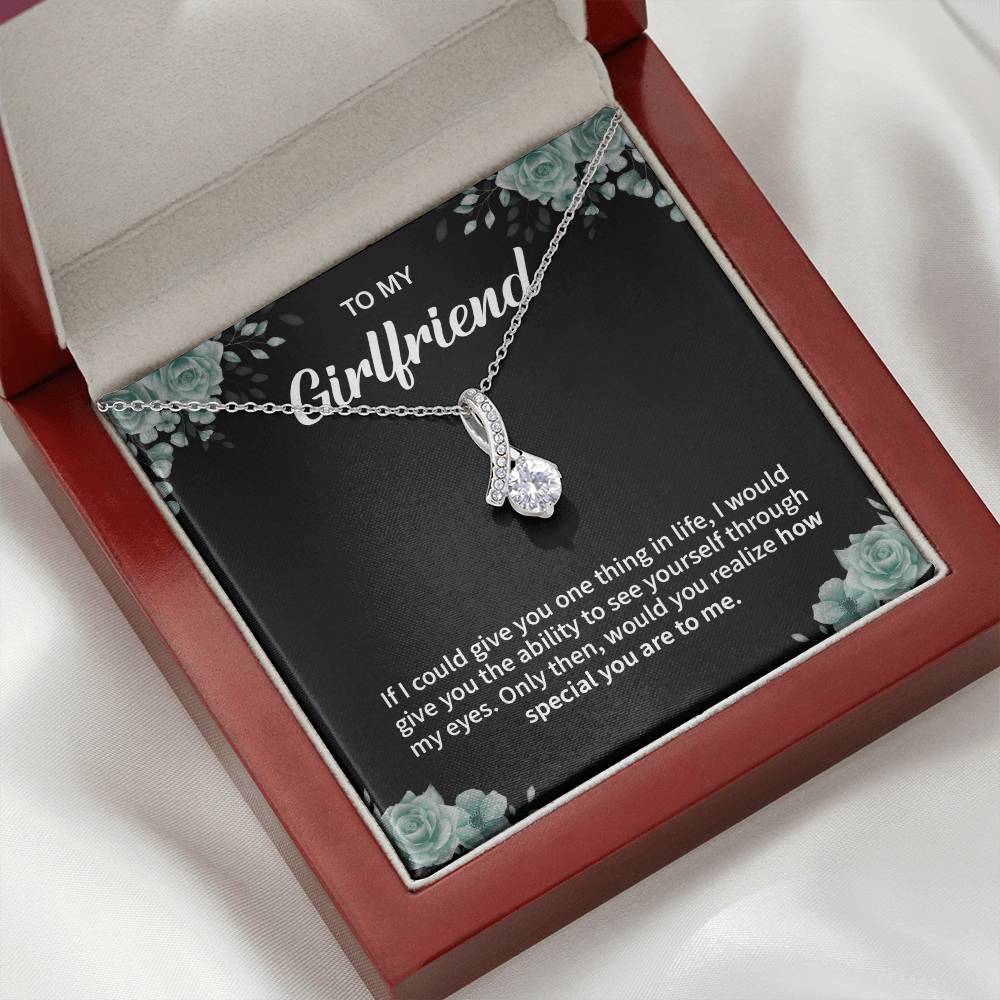 To My Girlfriend Necklace – Jewelry Gift with Message Card