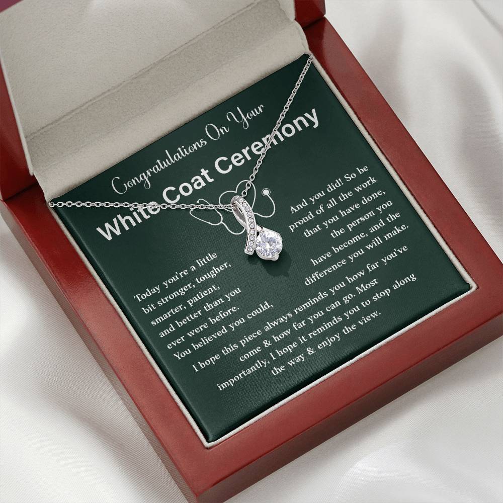 Congratulations On Your White Coat Ceremony Congratulations Necklace Stronger And Smarter Necklace Meaningful Gift For Graduates Motivational Jewelry Personal Growth Jewelry Best Wishes Necklace Enjoy The View Necklace