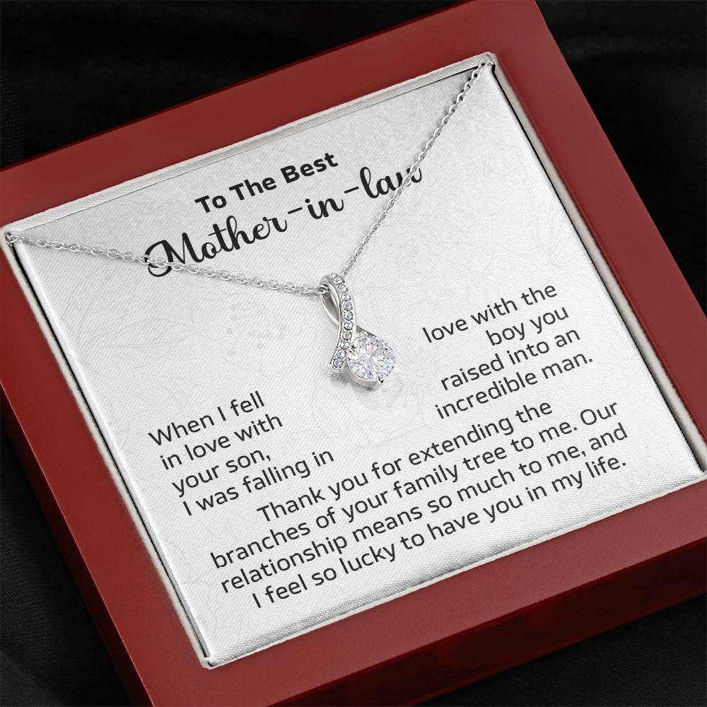 To the best Mother in law when i fell in love.