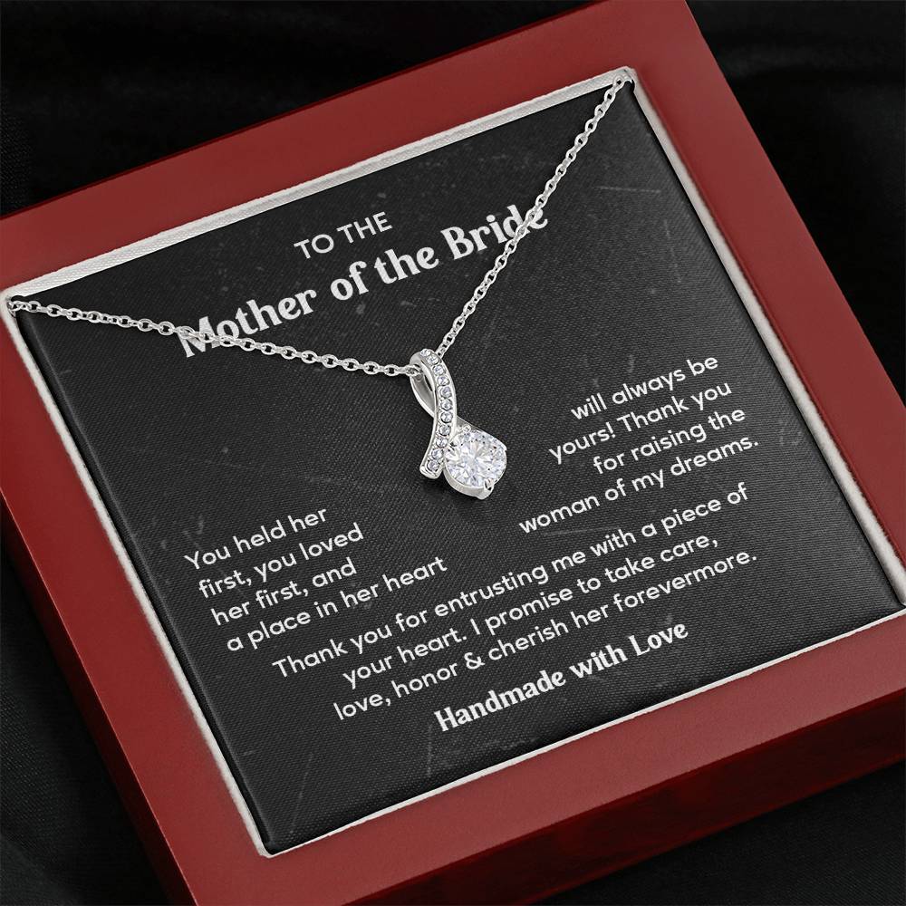 To The Mother Of The Bride Elegant Jewelry For Family Connection Thoughtful Necklace Loving Pendant With Message Elegant Pendant For A Mother’s Love Thank You Pendant Beautiful Necklace For A Special Connection Heartfelt Necklace For Her