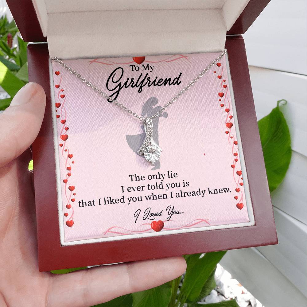 Necklace Gift for Girlfriend with Love Quote Card