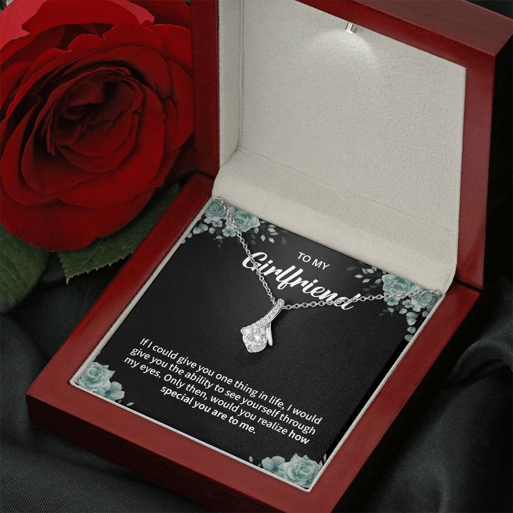 To My Girlfriend Necklace – Jewelry Gift with Message Card