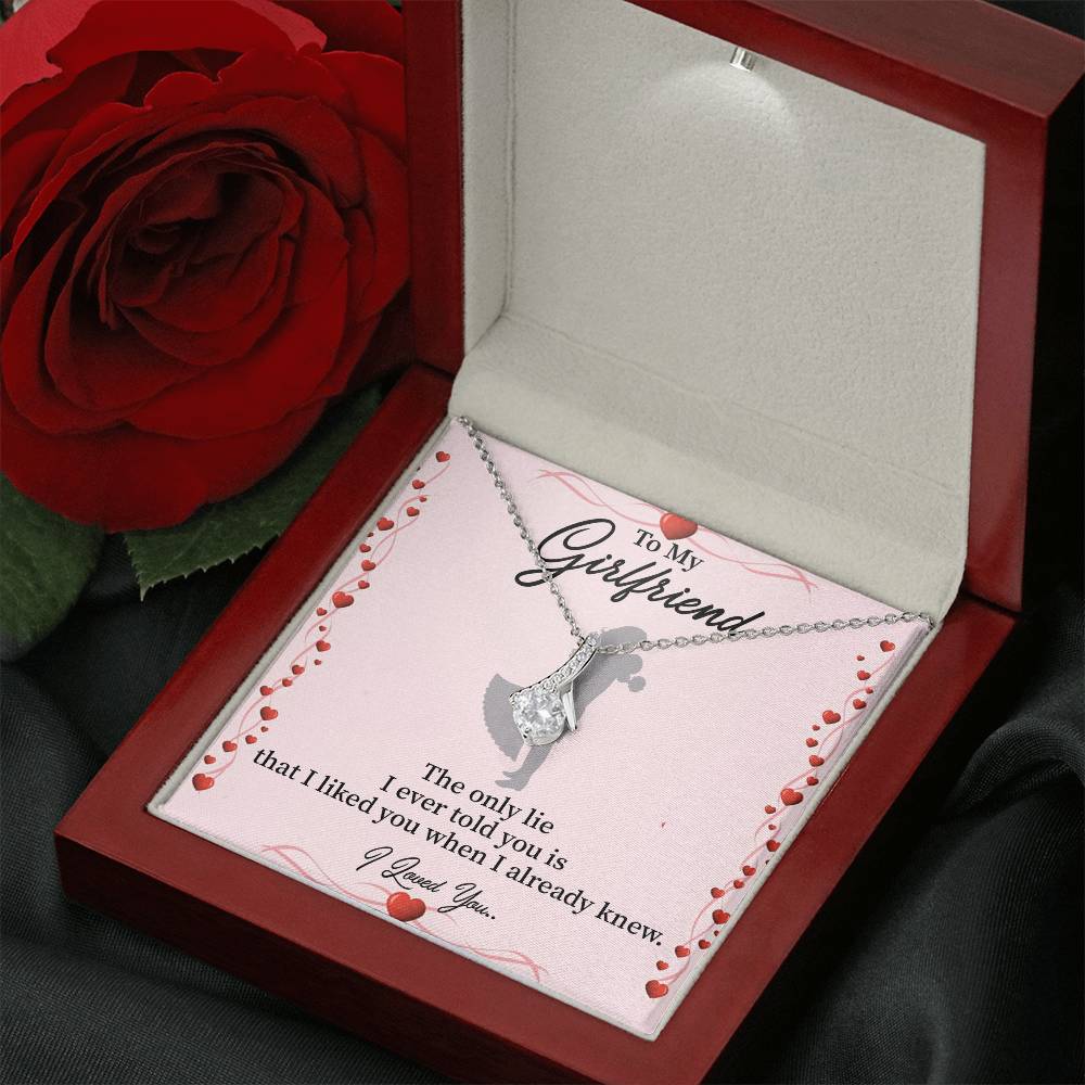 Necklace Gift for Girlfriend with Love Quote Card