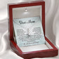 Mom Necklace Gift with Sentimental Message Card