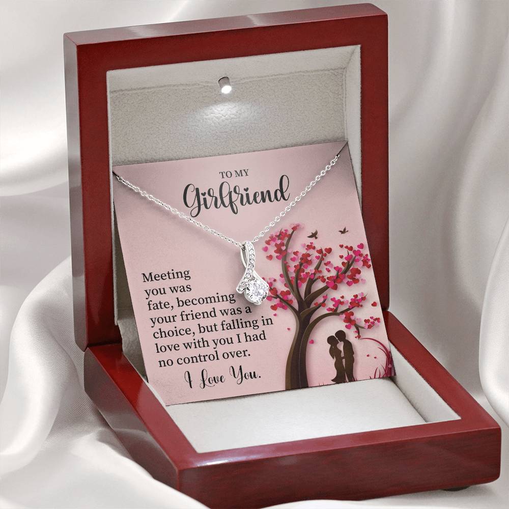 Girlfriend Necklace Romantic Gift with Message Card