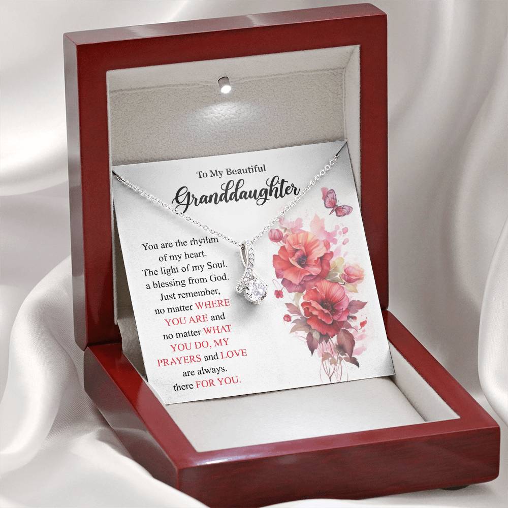 Granddaughter Necklace Gift – Blessing from God Message Box