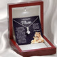 Mom Necklace Gift from Child – I Love You Message Card