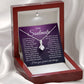 Soulmate Love Knot Necklace Purple Galaxy Message Card Gift