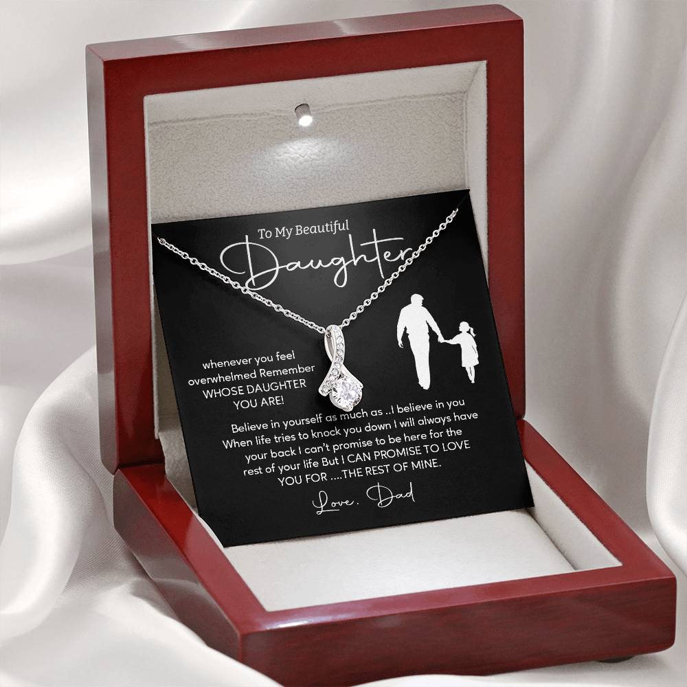 To My Daughter Necklace from Dad – Rest of Mine Love Message