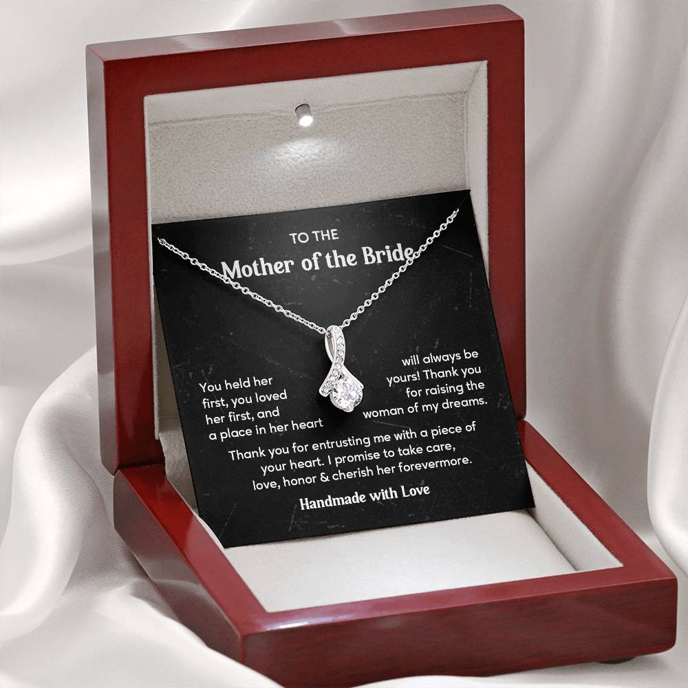 To The Mother Of The Bride Elegant Jewelry For Family Connection Thoughtful Necklace Loving Pendant With Message Elegant Pendant For A Mother’s Love Thank You Pendant Beautiful Necklace For A Special Connection Heartfelt Necklace For Her