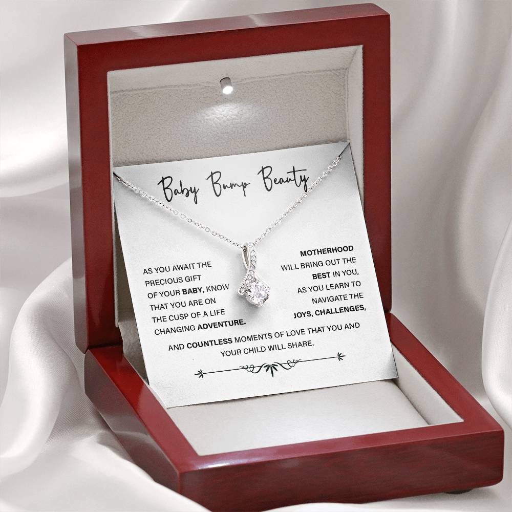 Baby Bump Beauty, Inspirational Gift Necklace For Pregnant Mothers Jewelry For Mom-to-be, Celebrating Motherhood Sentimental Pregnancy Necklace Necklace For Mother’s Pregnancy Journey Sentimental Necklace Gift Pregnancy Adventure Necklace Gift