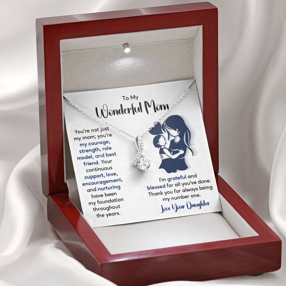 Gift for Mom from Daughter – Message Card Jewelry Box