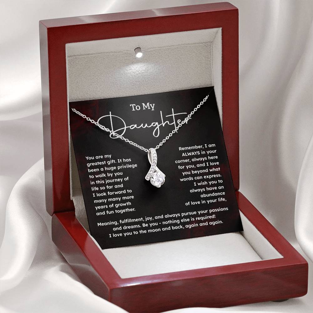 To My Daughter Necklace Gift – Love You Always Message