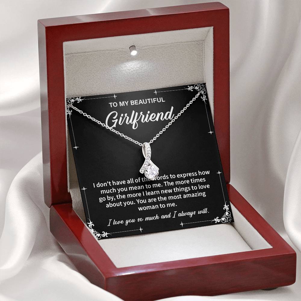Necklace Gift for Girlfriend – Message Card & Box