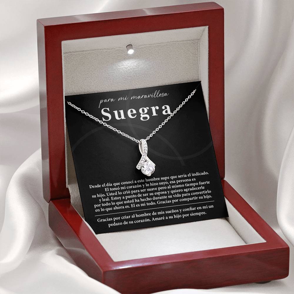 Collar Para Mi Maravillosa Suegra Regalo De Bodas Sincero De Su Hijo Regalo De Bodas Para Suegra Joyas Sentimentales Para Suegra Regalo Especial Para La Mamá Del Novio Regalo Significativo Para La Madre Del Novio Recuerdo Del Día De La Boda De La Suegra