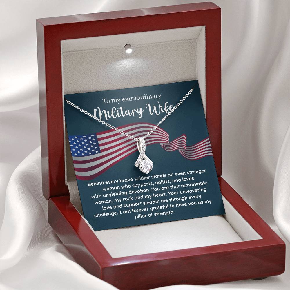Gift for Military Wife with Message Card from Husband