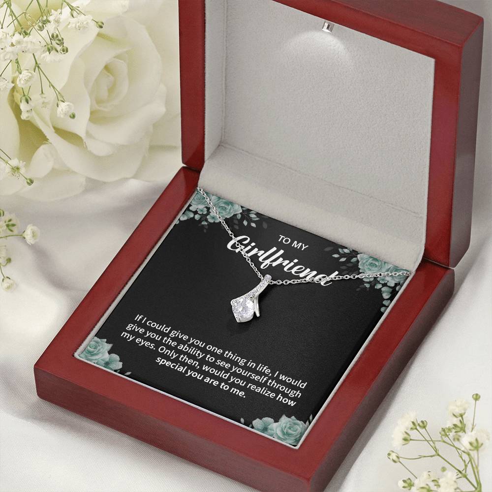 To My Girlfriend Necklace – Jewelry Gift with Message Card