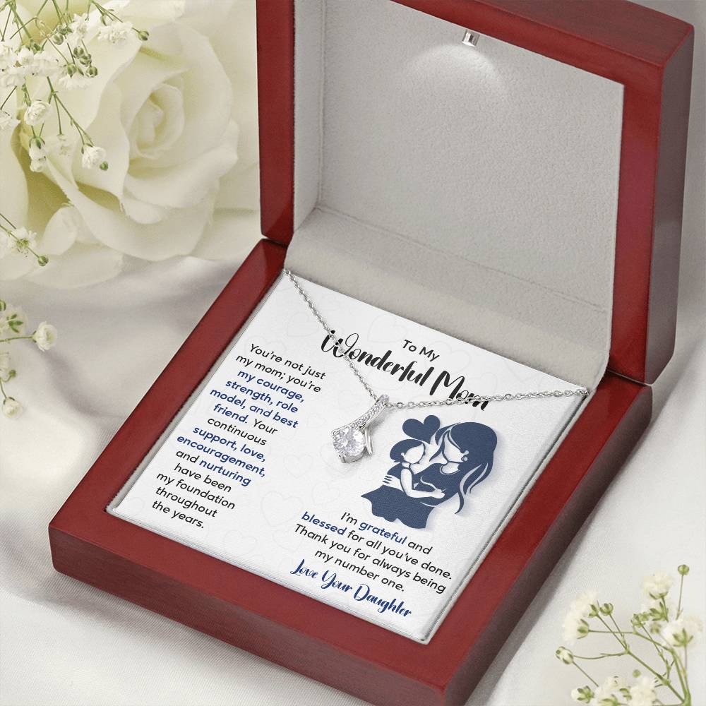 Gift for Mom from Daughter – Message Card Jewelry Box